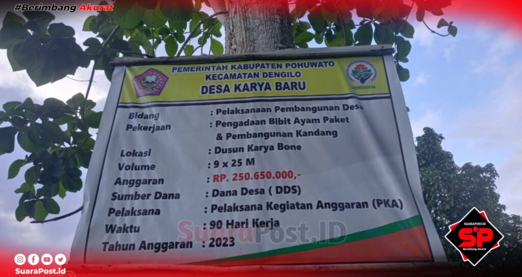 Camat Dengilo Akui Proyek Kandang Ayam Desa Karya Baru Bermasalah