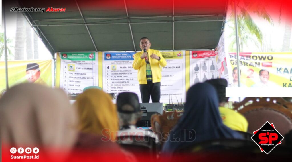 Nasir Giasi Sampaikan Orasi Politik Kampanye Dialogis Golkar : Tetap Patuhi Aturan KPU dan Bawaslu