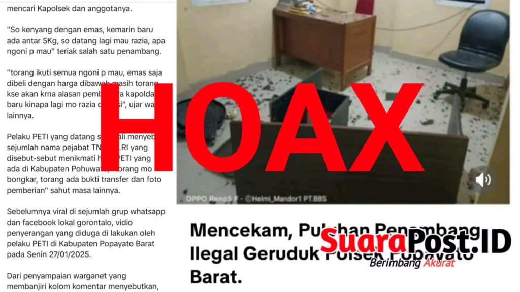Aleg DPRD Pohuwato Pastikan Isu Perusakan Polsek Popayato Barat Hoaks