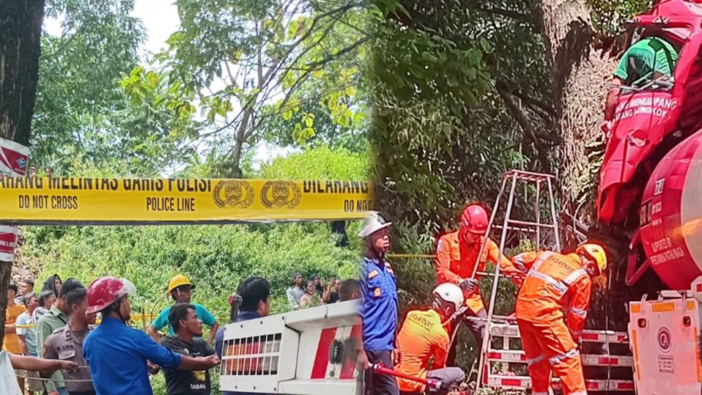 Detik-detik Truk BBM Rem Blong di Gorut, Satu Korban Terjepit