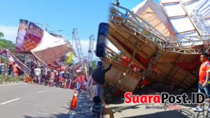 BREAKING NEWS: Panggung Utama Komando Cup Drag Championship Pohuwato Roboh