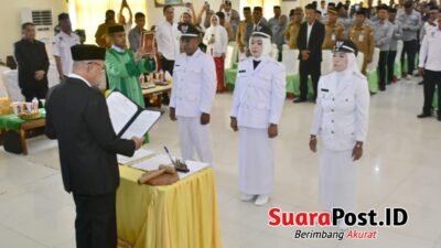 Semangat Pahlawan, Semangat Membangun Desa: Bupati Kukuhkan Tiga Kepala Desa Baru