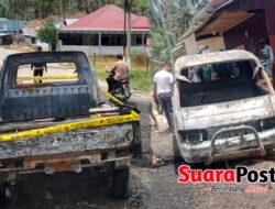 Mobil Diduga Angkut Solar Terbakar di Desa Hulawa, Polisi Buru Pengemudi
