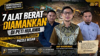 Polisi Dalami 7 Alat Berat PETI Hulawa, Identitas Pemilik Masih Misterius