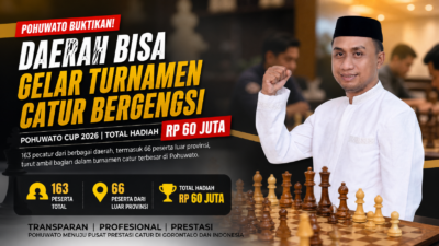 Pohuwato Tepis Stigma, Turnamen Catur Rp60 Juta Sukses Gaet Ratusan Pecatur