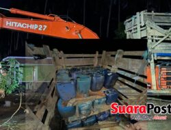 Polisi Sisir PETI di Popayato Barat, Dua Excavator dan 52 Galon Solar Diamankan