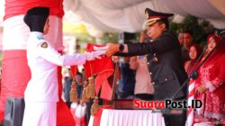 Kapolres Pohuwato Pimpin Upacara Penurunan Merah Putih, Paskibra Pohuwato Tuai Apresiasi