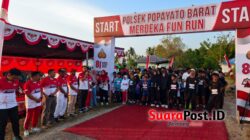 Polsek Popayato Barat Gelar Merdeka Fun Run, Semarakkan HUT RI ke-81 dan Hari Juang Polri