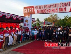 Polsek Popayato Barat Gelar Merdeka Fun Run, Semarakkan HUT RI ke-81 dan Hari Juang Polri