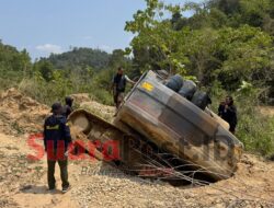 Excavator Ditemukan di Kawasan Air Terang Desa Hulawa, Polisi Dalami Dugaan PETI