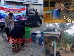Hadapi Kemarau Panjang, Polres Pohuwato Gencarkan Penyaluran Air Bersih