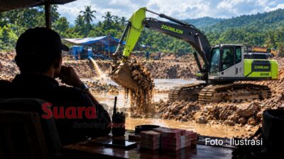Excavator Zoomlion Diduga Garap Emas Ilegal di Bulangita, Nama Joni Tino Disebut
