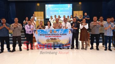 Minggu Kasih di Gereja, Kapolres Pohuwato Bawa Pesan Damai dan Layanan 110